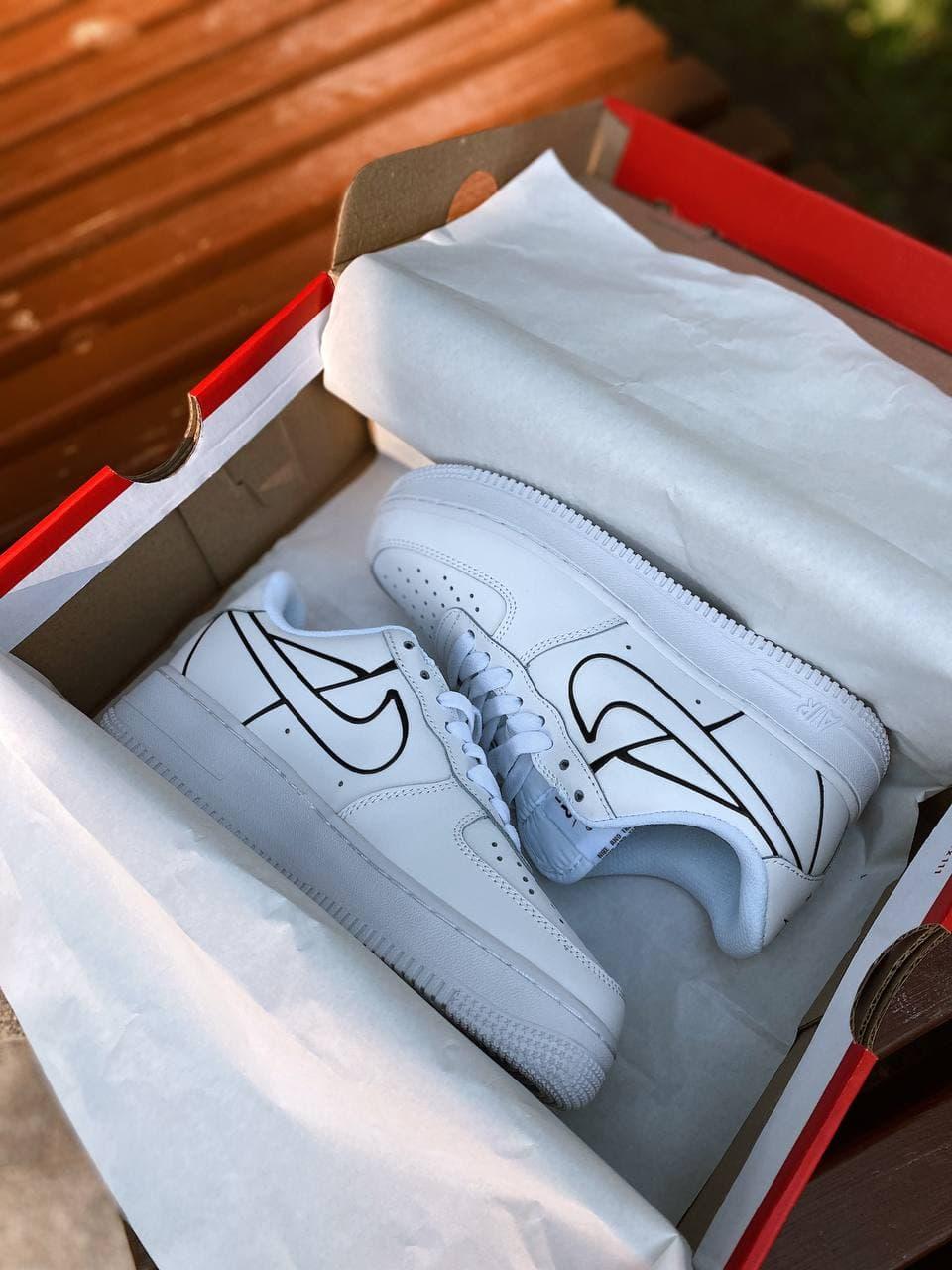 Nike Air Force 1 White Black 3D