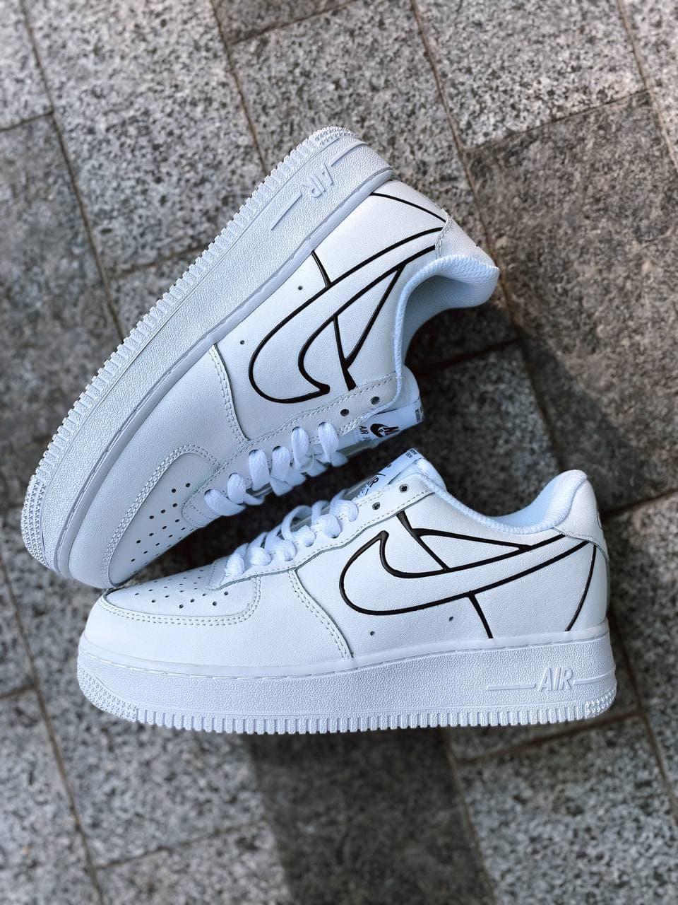 Nike Air Force 1 White Black 3D
