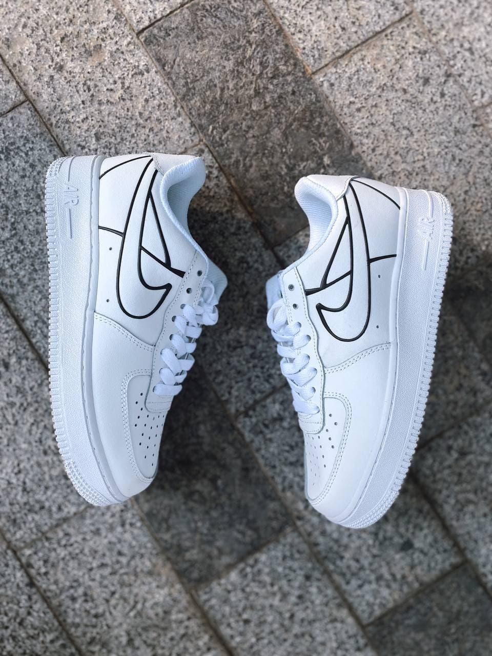 Nike Air Force 1 White Black 3D