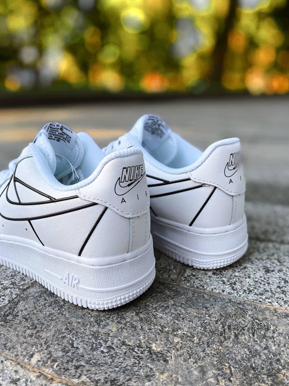 Nike Air Force 1 White Black 3D