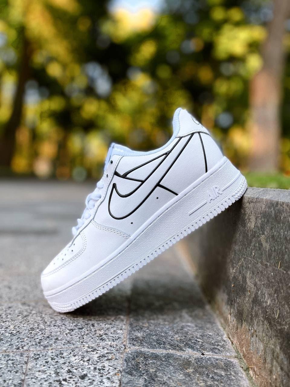 Nike Air Force 1 White Black 3D