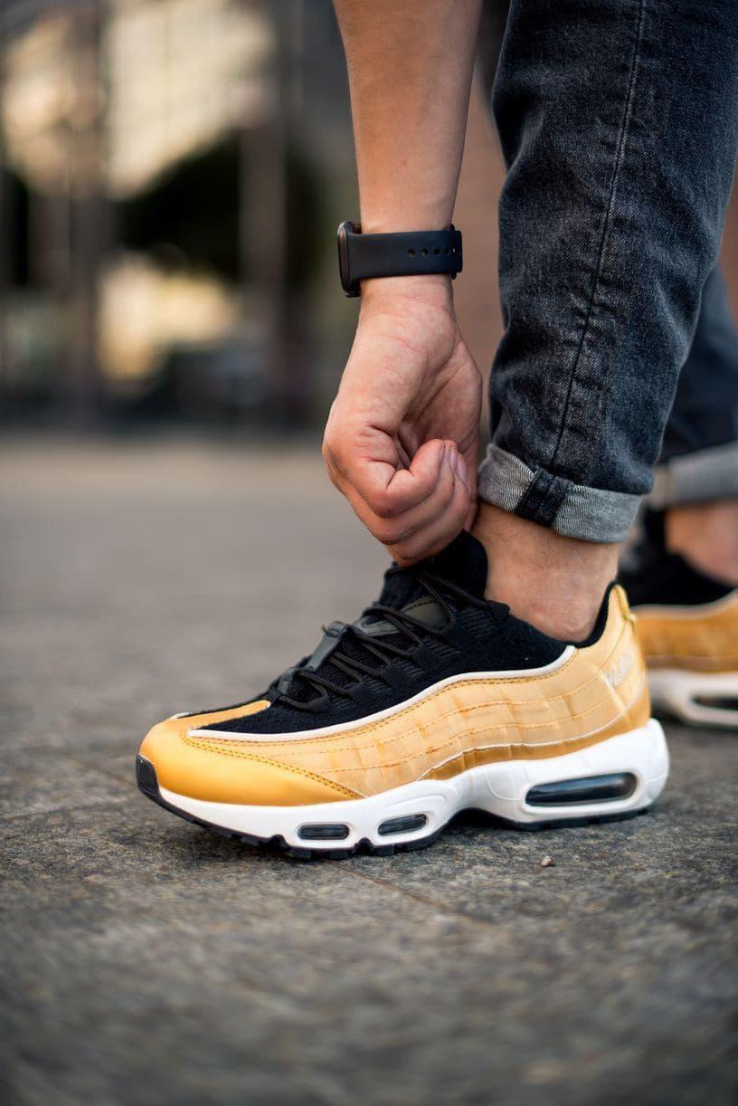 Nike Air Max 95 Satin Black Gold White