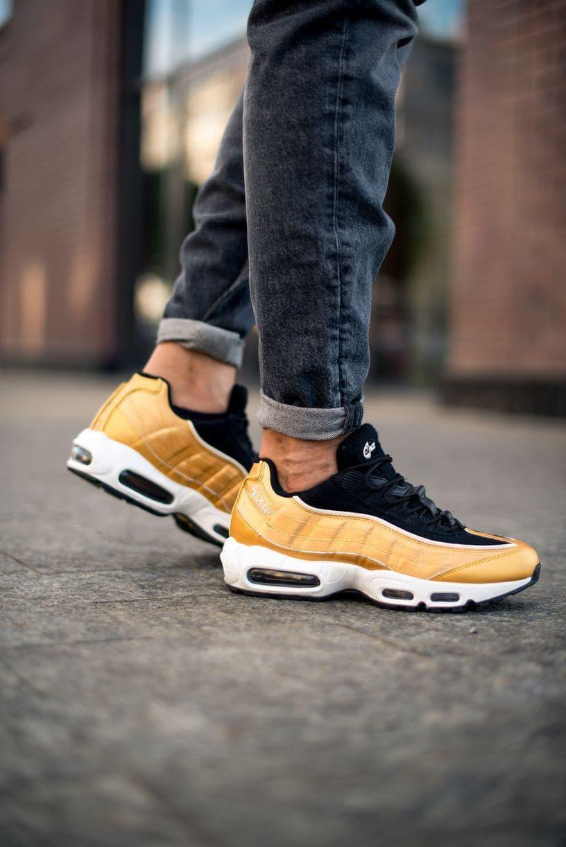 Nike Air Max 95 Satin Black Gold White