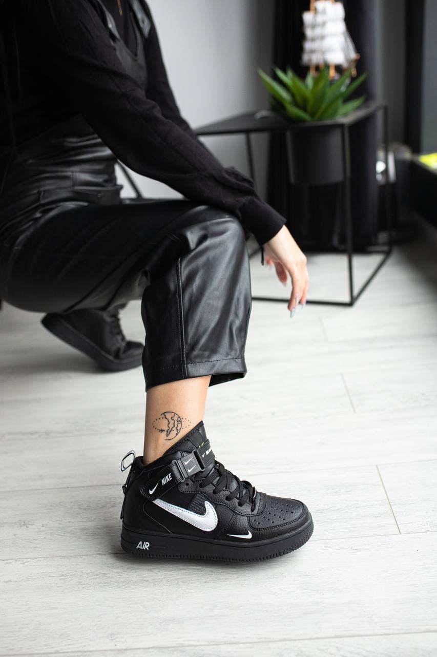 Nike Air Force High Black (Термо)