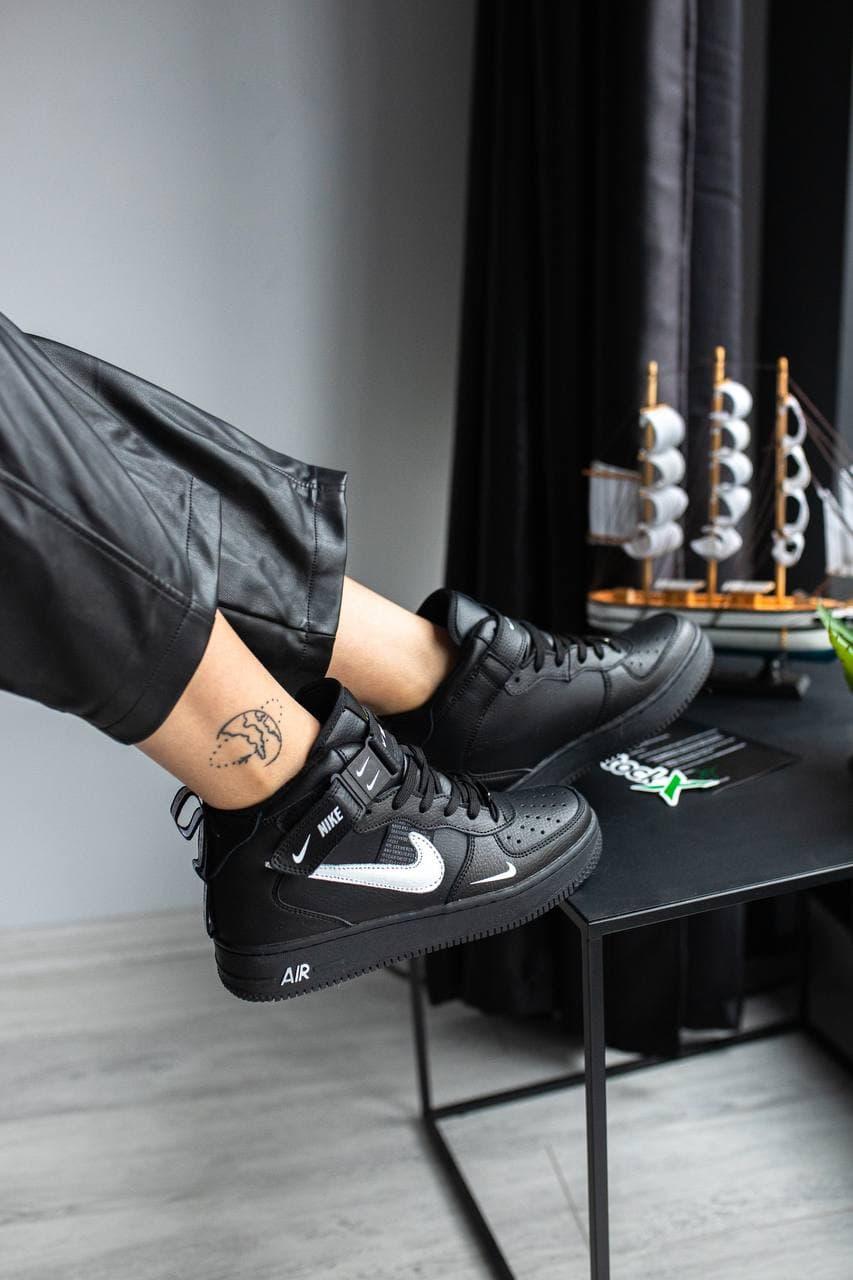Nike Air Force High Black (Термо)