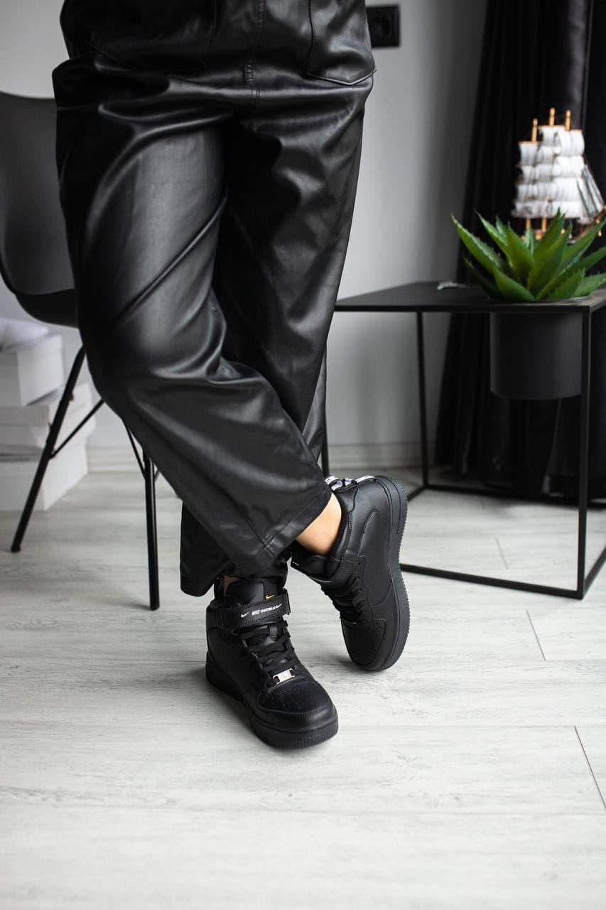 Nike Air Force High Black (Термо)