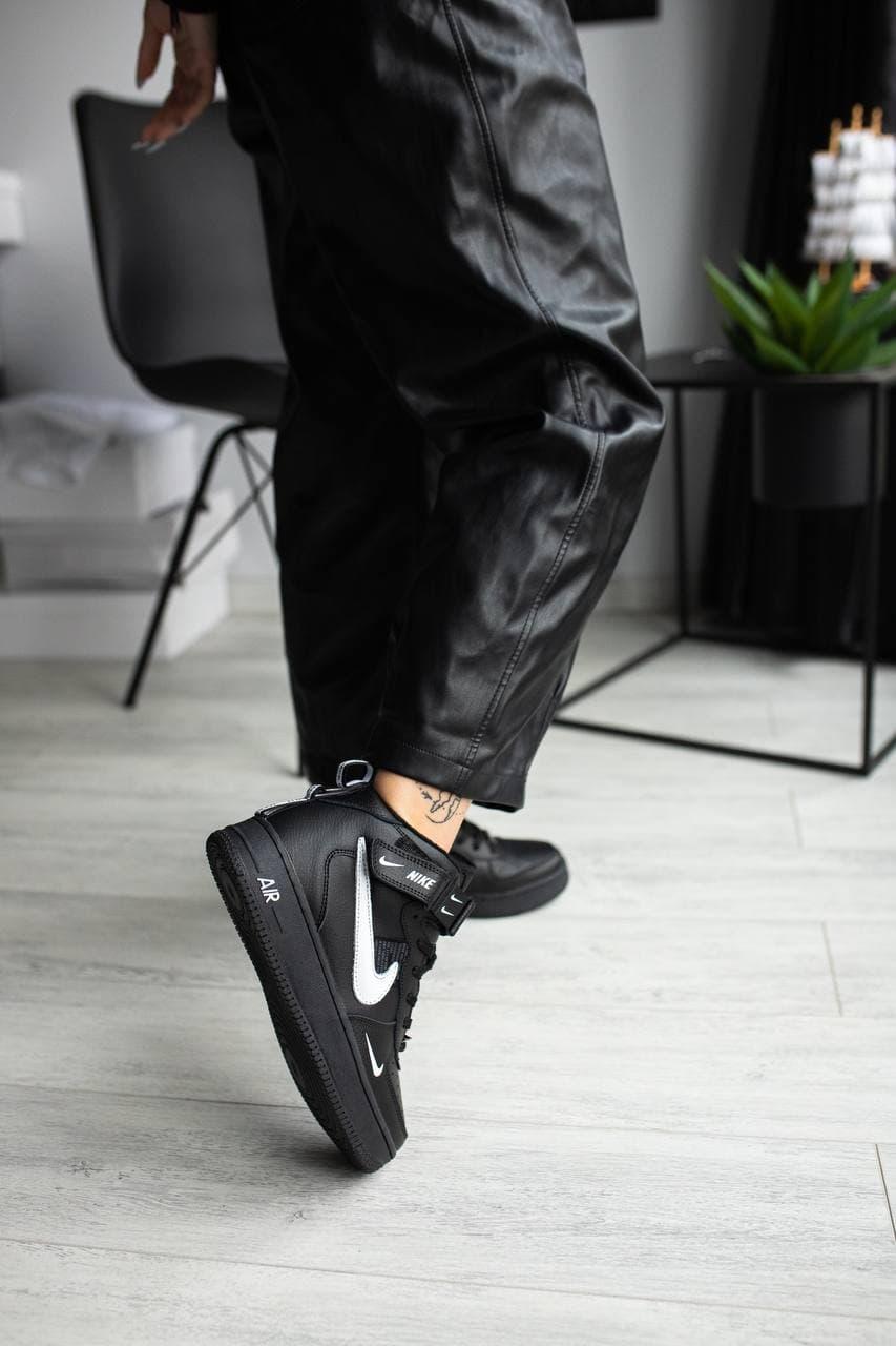 Nike Air Force High Black (Термо)