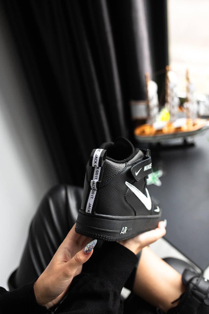 Nike Air Force High Black (Термо)