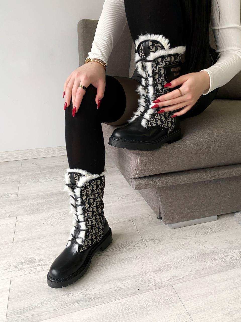 Dior Boot Black Fur