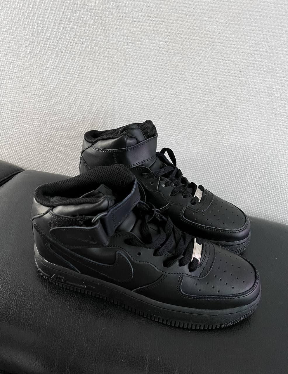 Nike AF1 High Black (Цигейка)