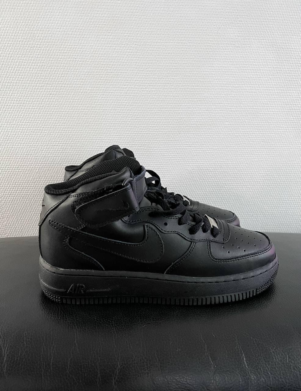 Nike AF1 High Black (Цигейка)