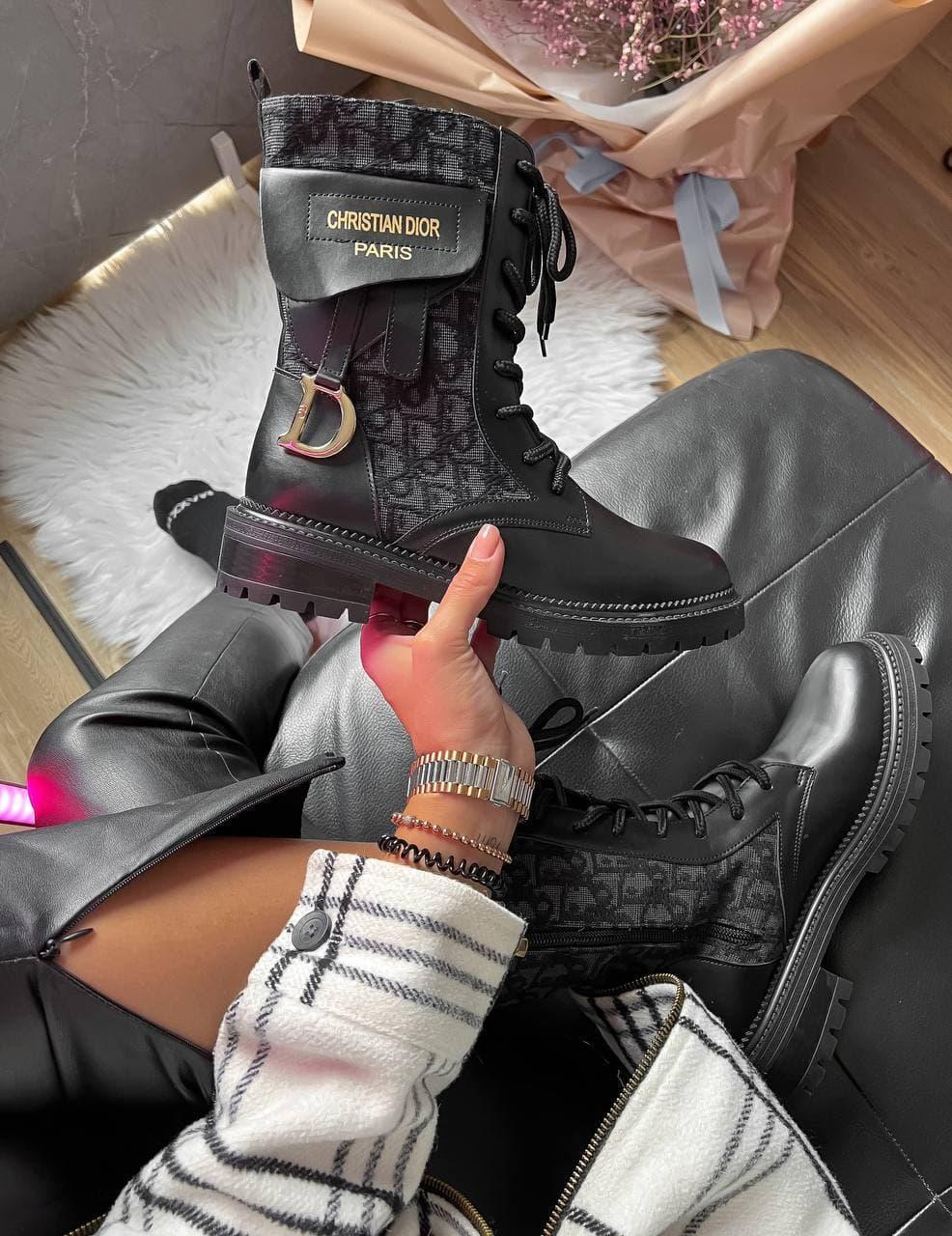 Dior Boots Black Print