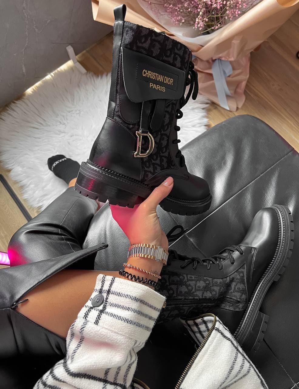 Dior Boots Black Print