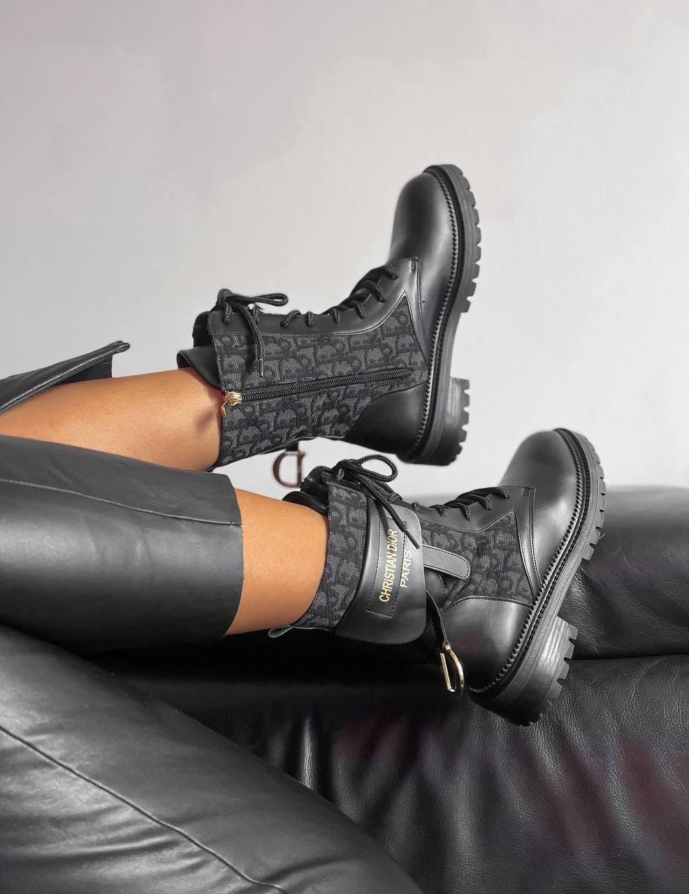 Dior Boots Black Print