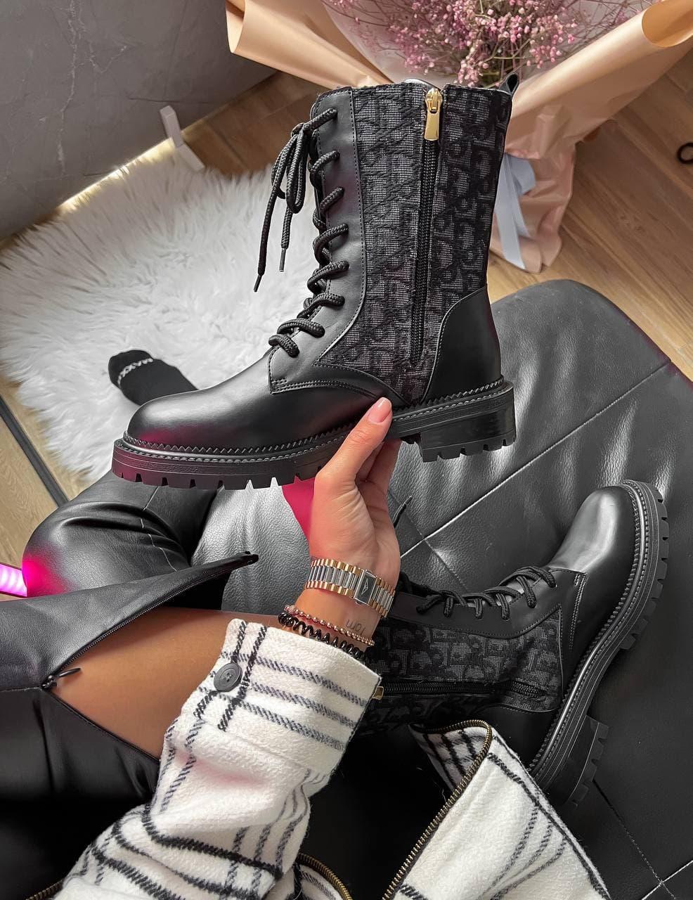 Dior Boots Black Print