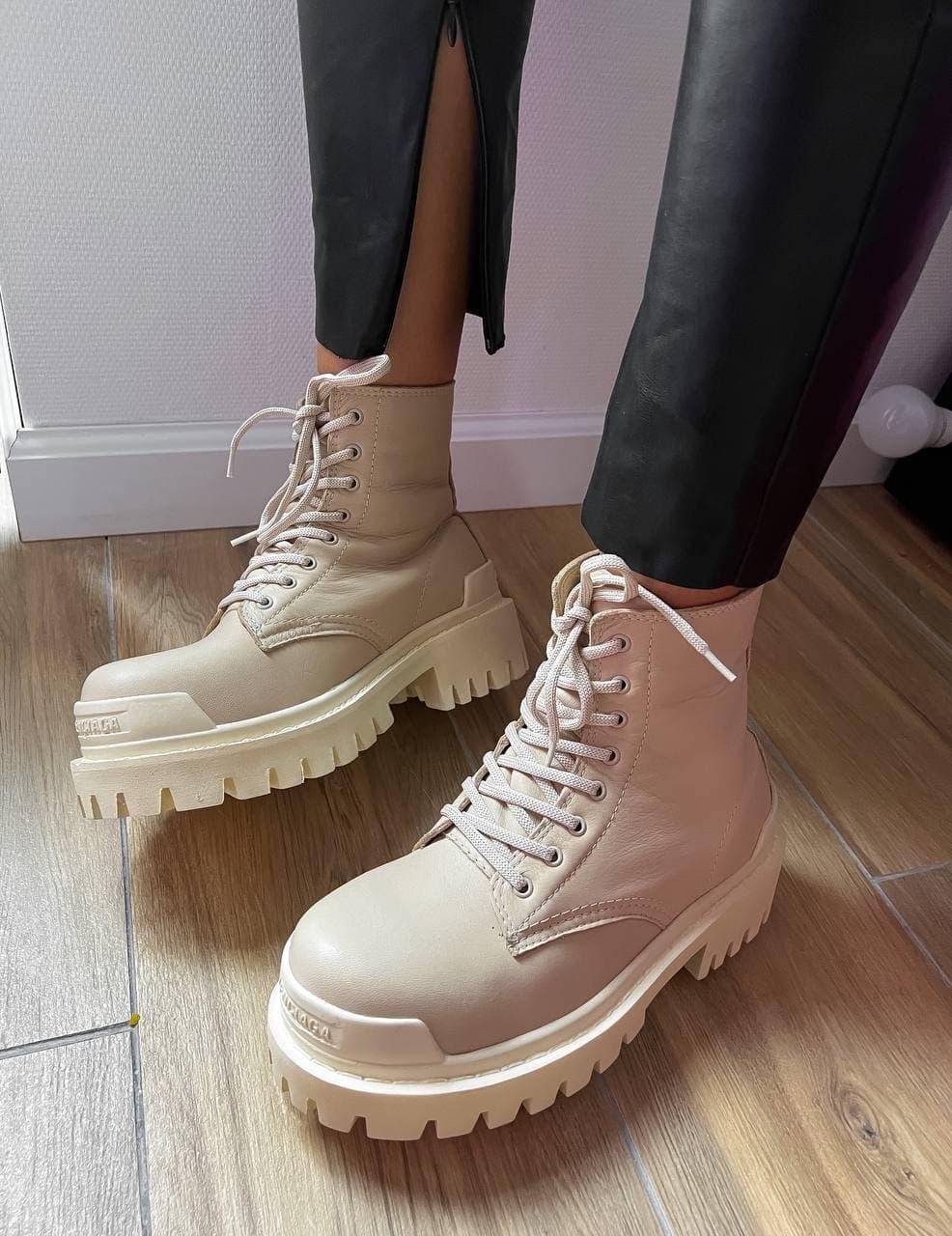 Balenciaga Strike Cream Boots