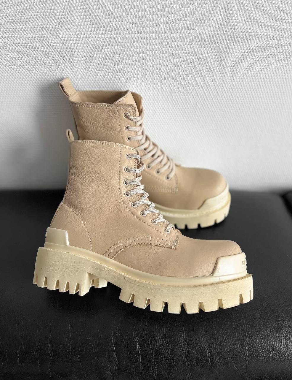 Balenciaga Strike Cream Boots