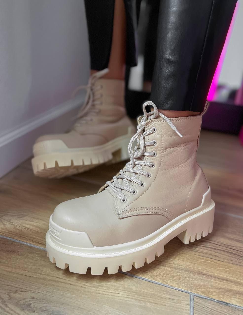 Balenciaga Strike Cream Boots