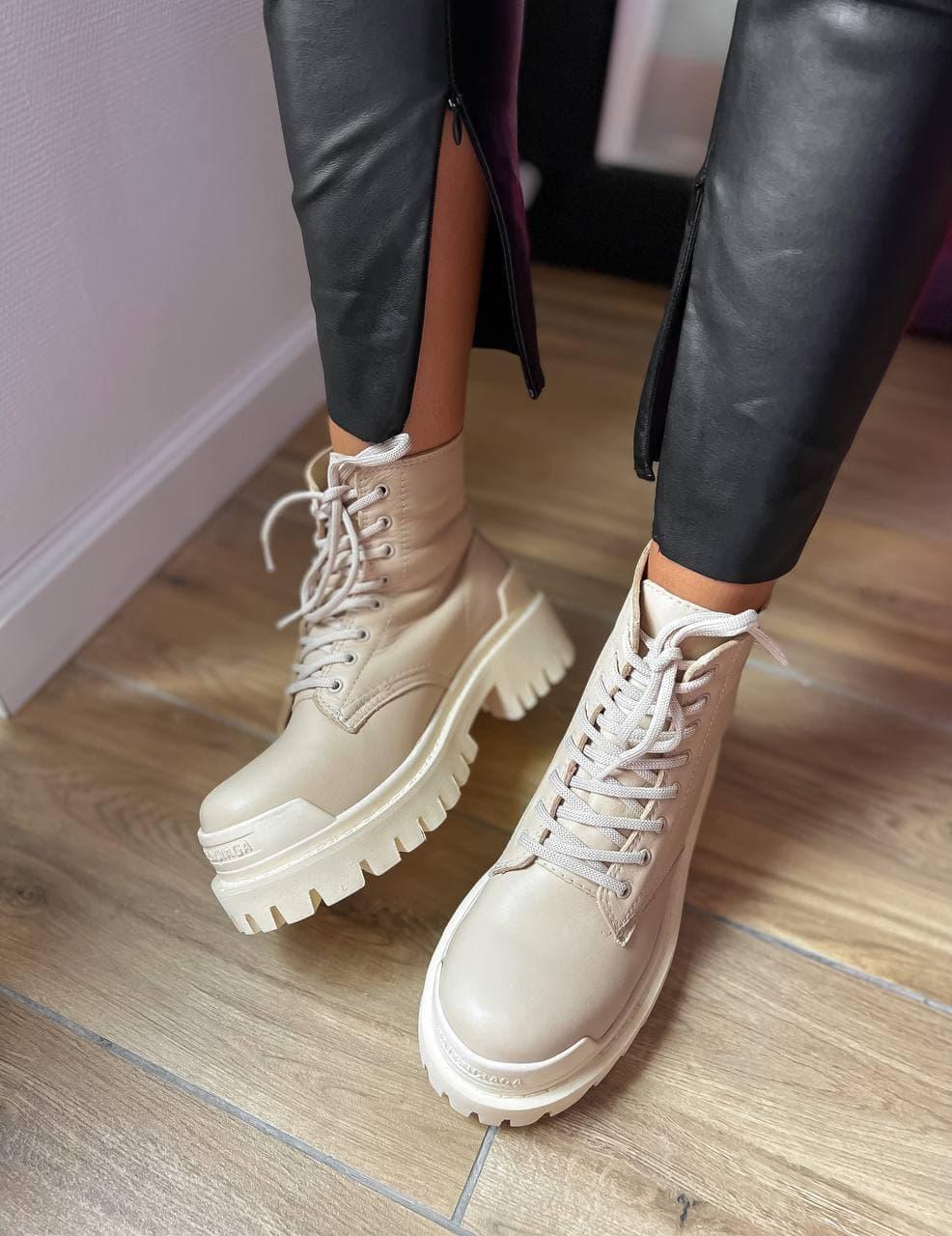 Balenciaga Strike Cream Boots