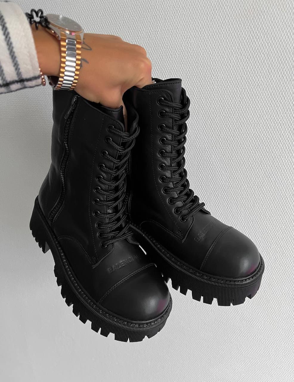 Balenciaga Tractor Boots Black