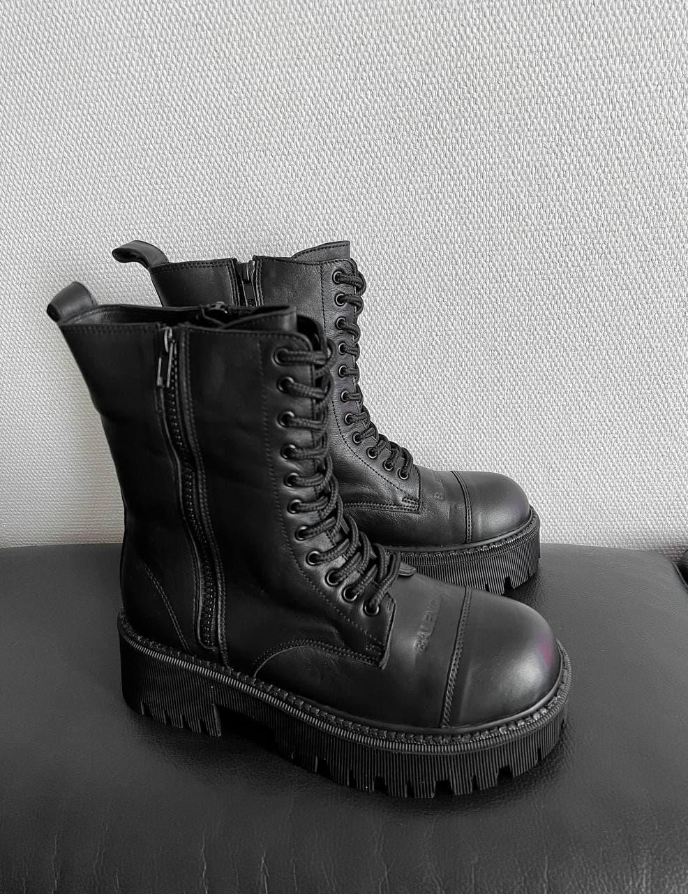 Balenciaga Tractor Boots Black