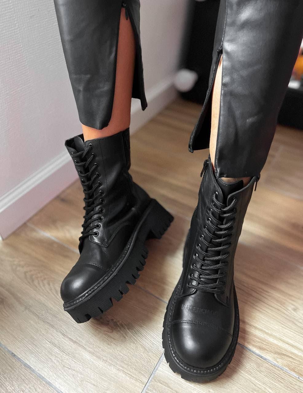 Balenciaga Tractor Boots Black