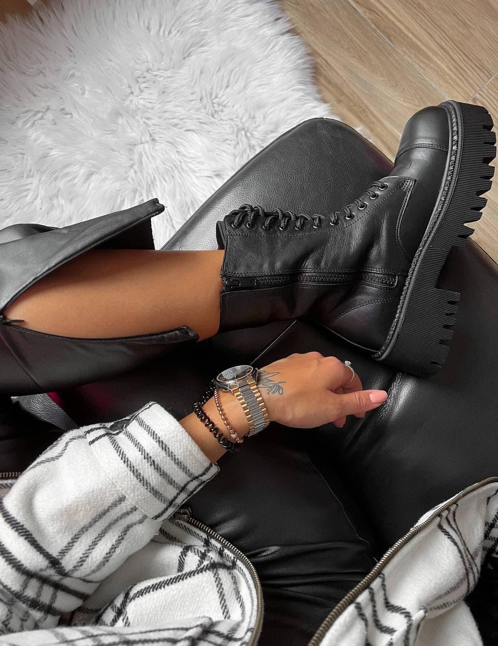 Balenciaga Tractor Boots Black