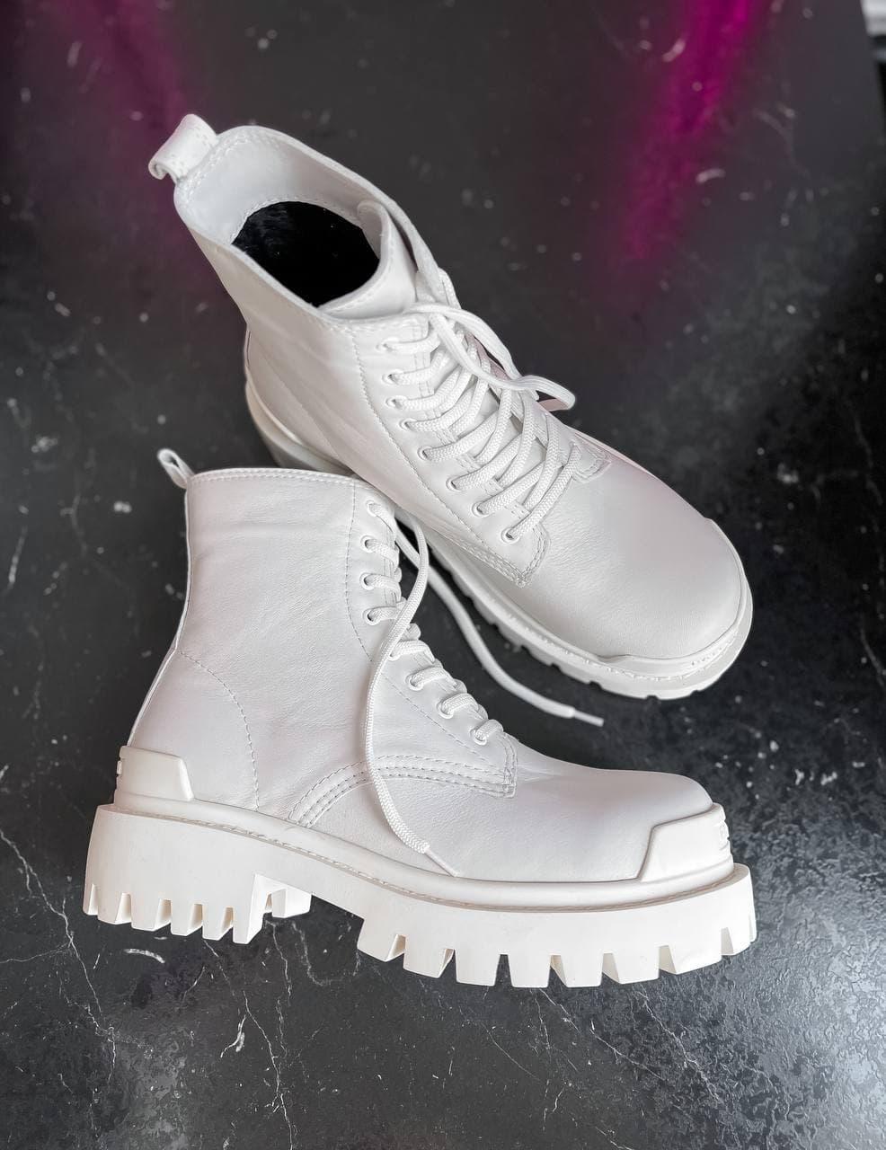 Balenciaga Strike White Boots