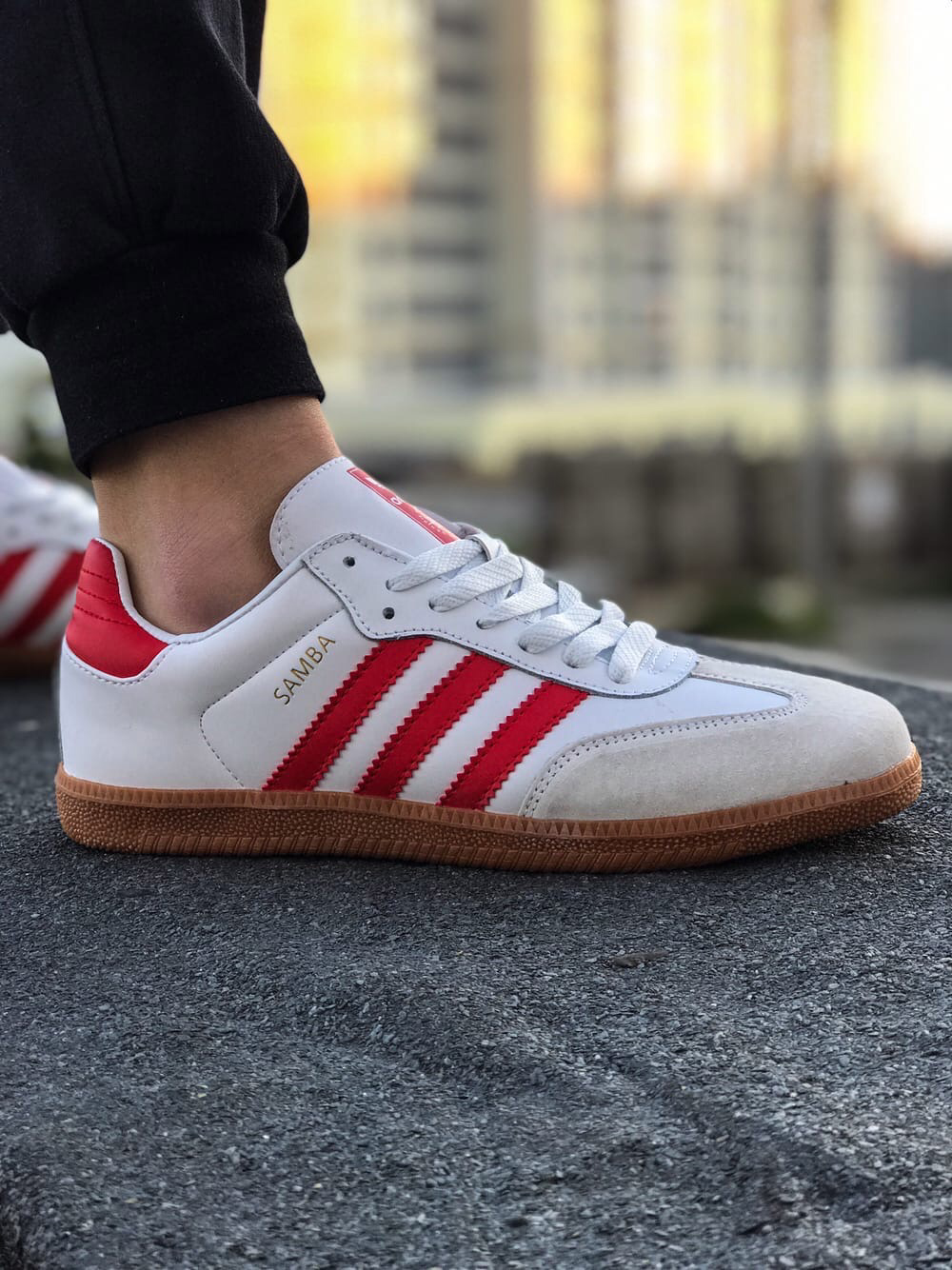 Adidas Samba White Red