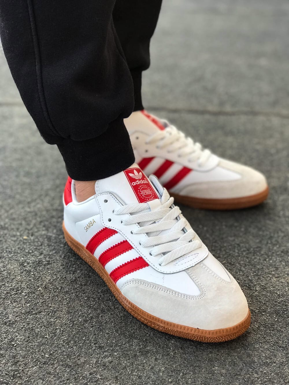 Adidas Samba White Red