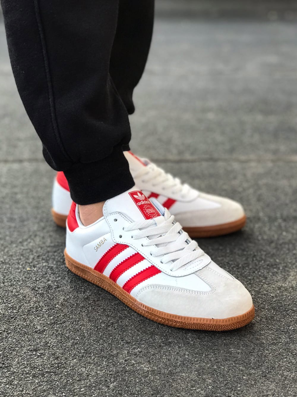 Adidas Samba White Red