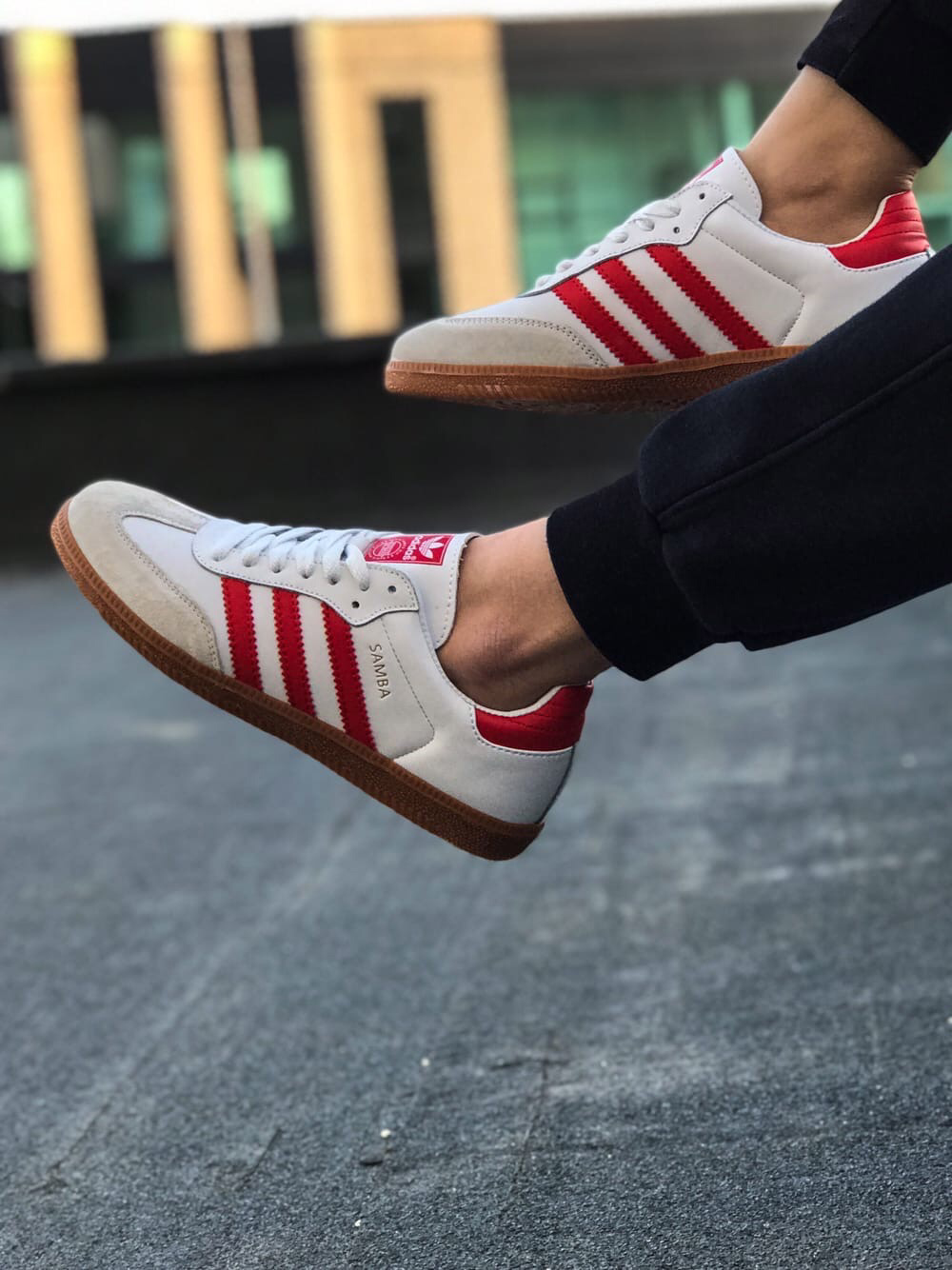 Adidas Samba White Red