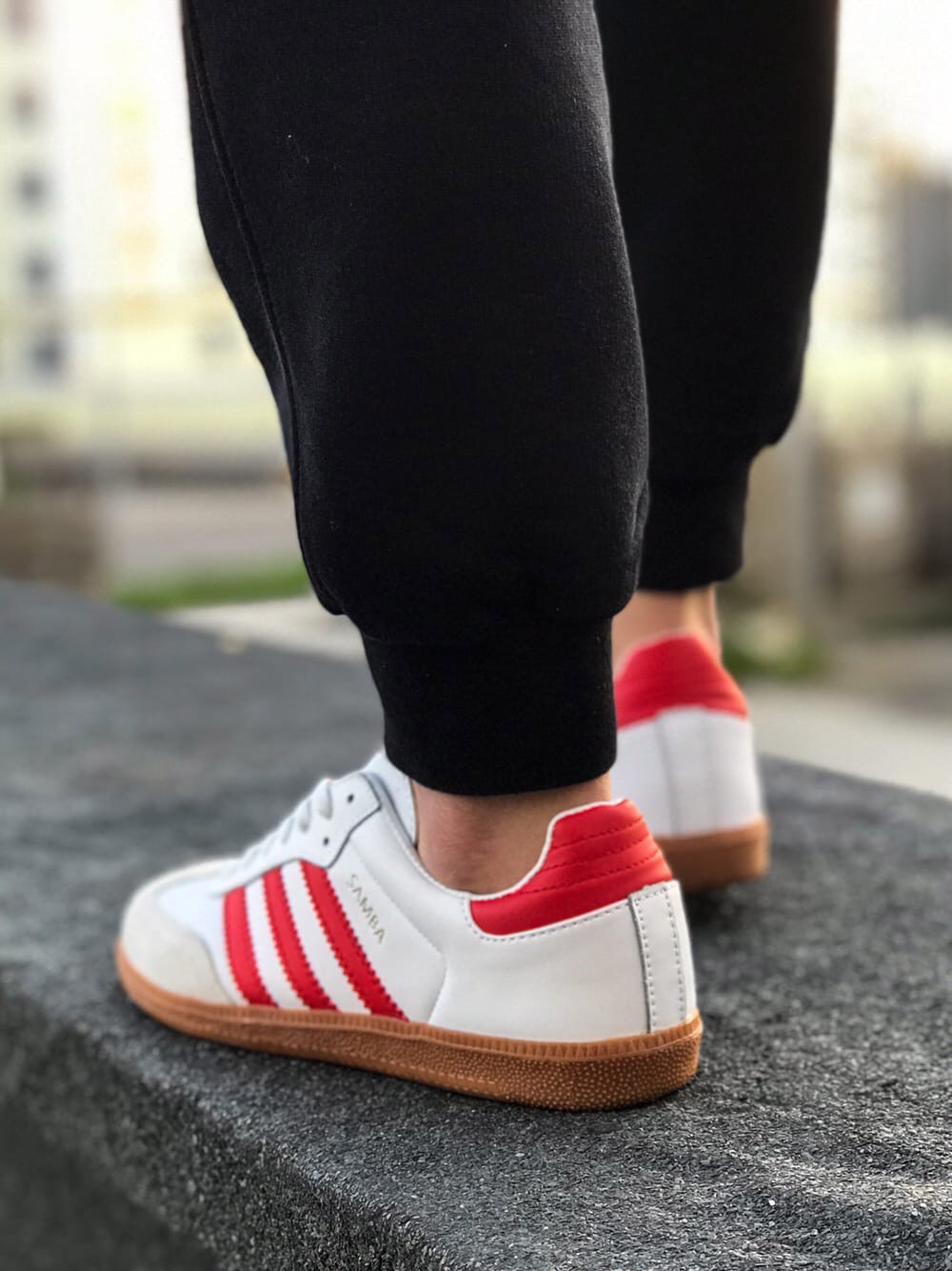 Adidas Samba White Red