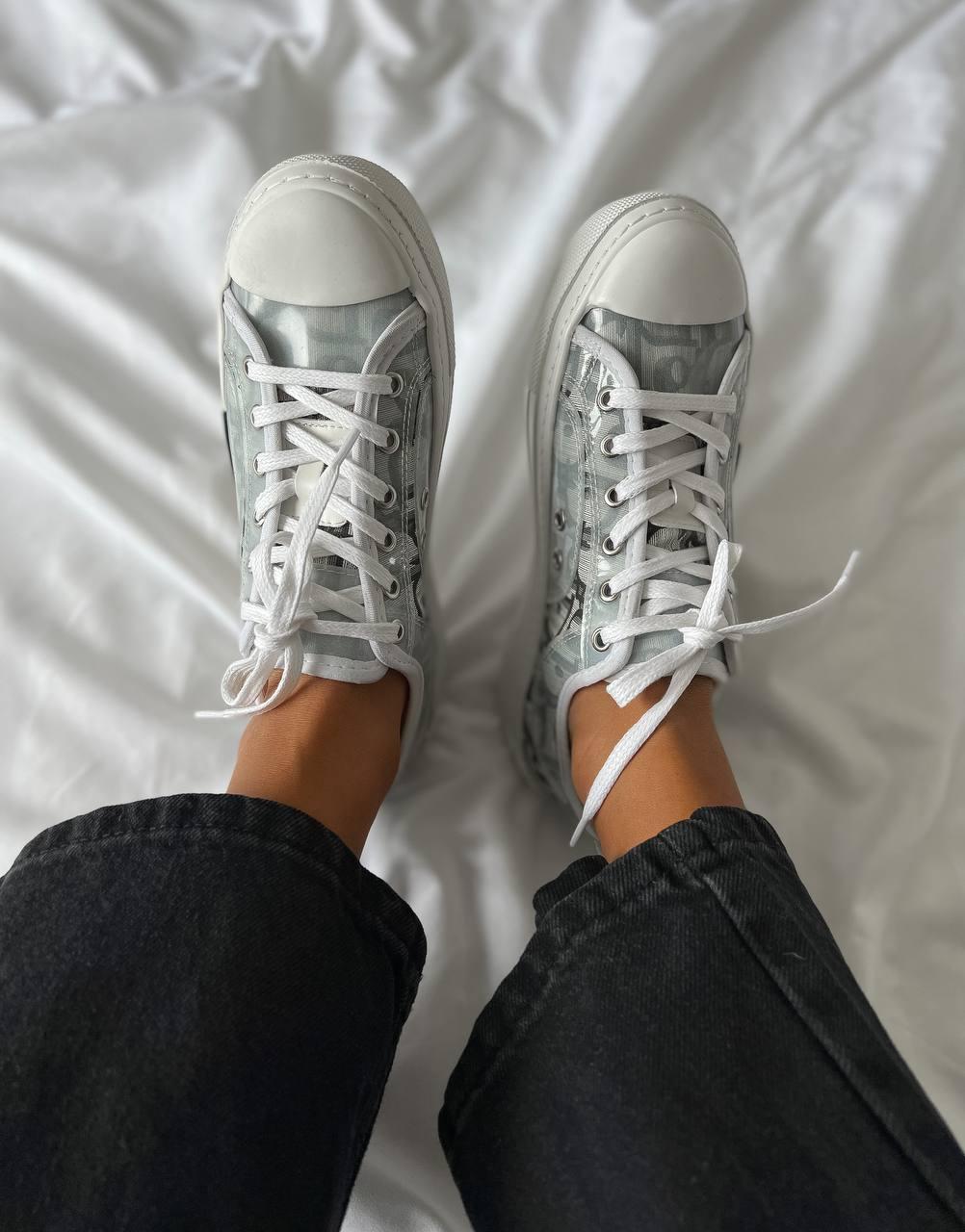 Dior Sneakers Low White Black Beige