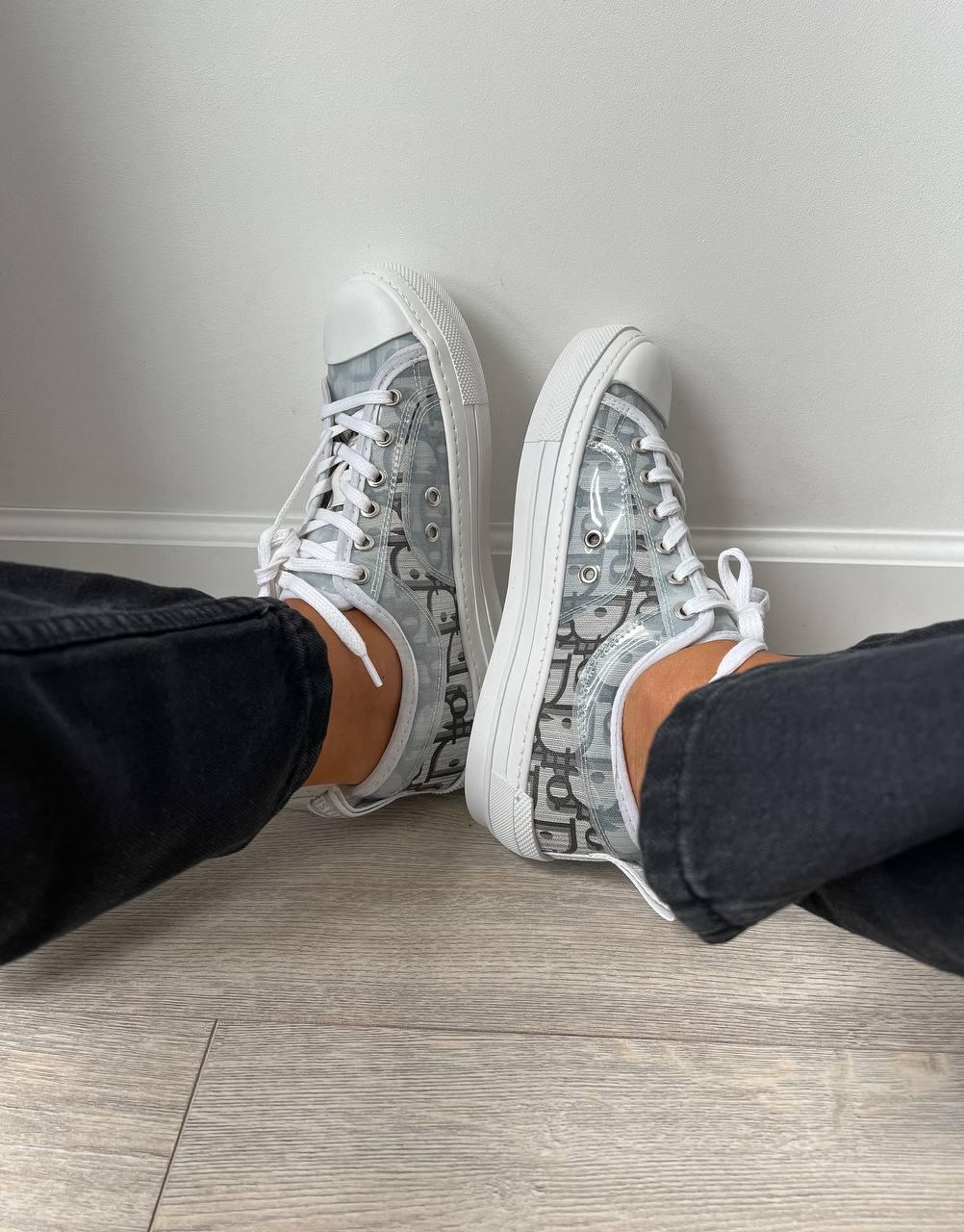 Dior Sneakers Low White Black Beige