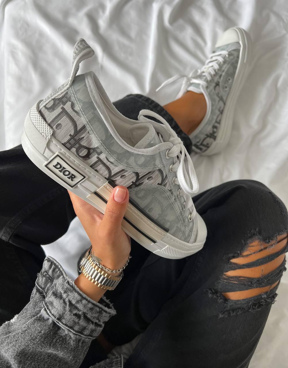 Dior Sneakers Low White Black Beige