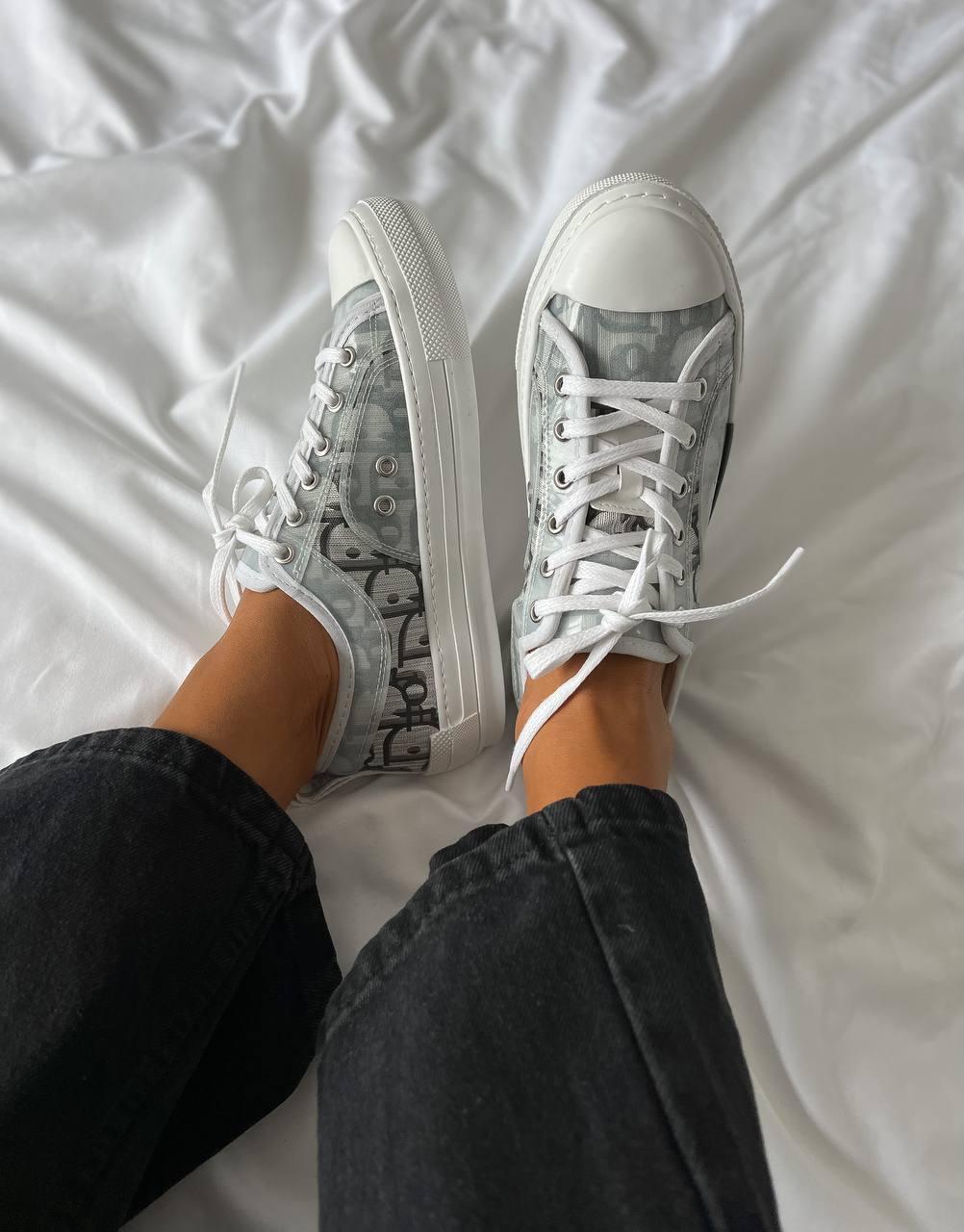 Dior Sneakers Low White Black Beige