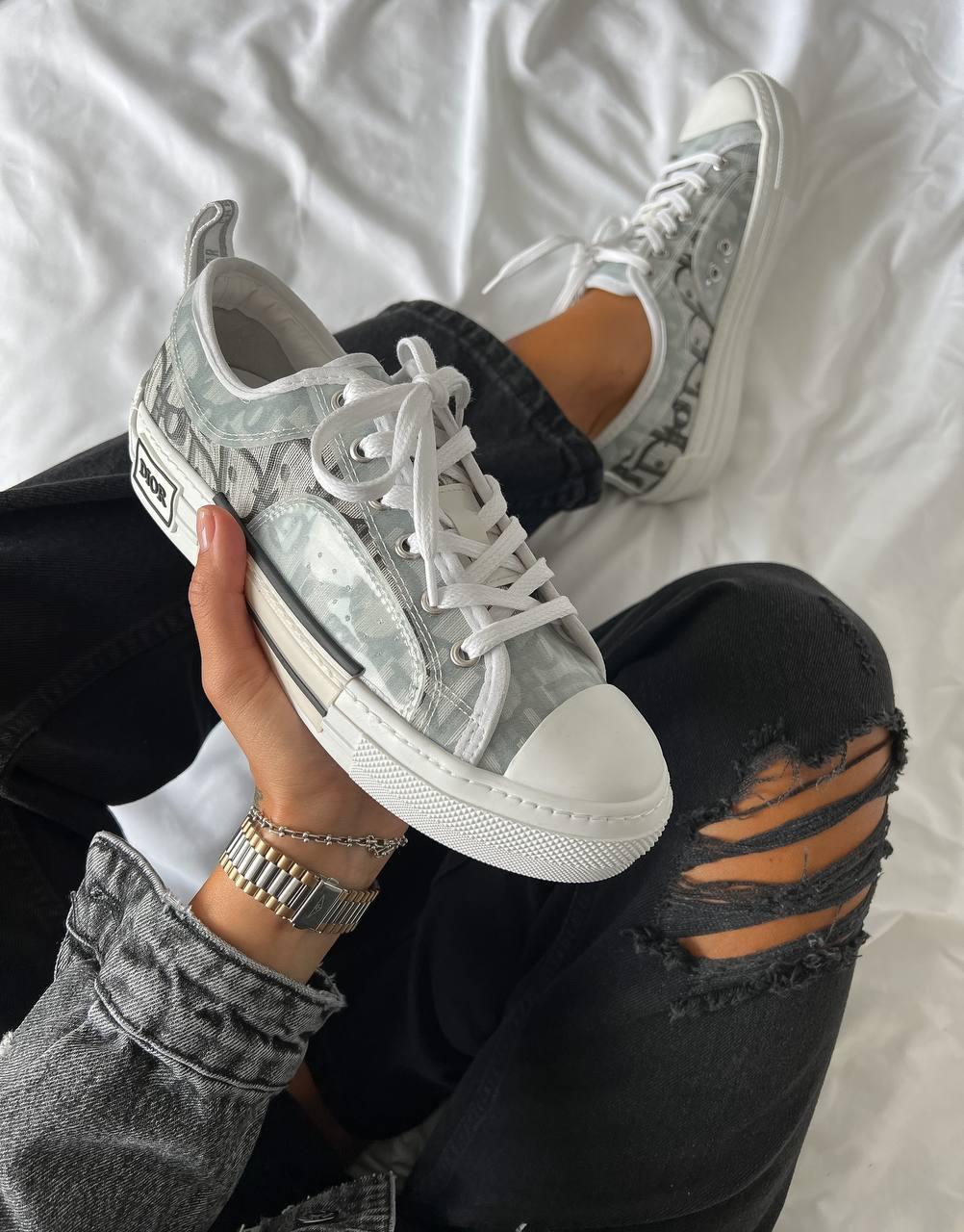 Dior Sneakers Low White Black Beige