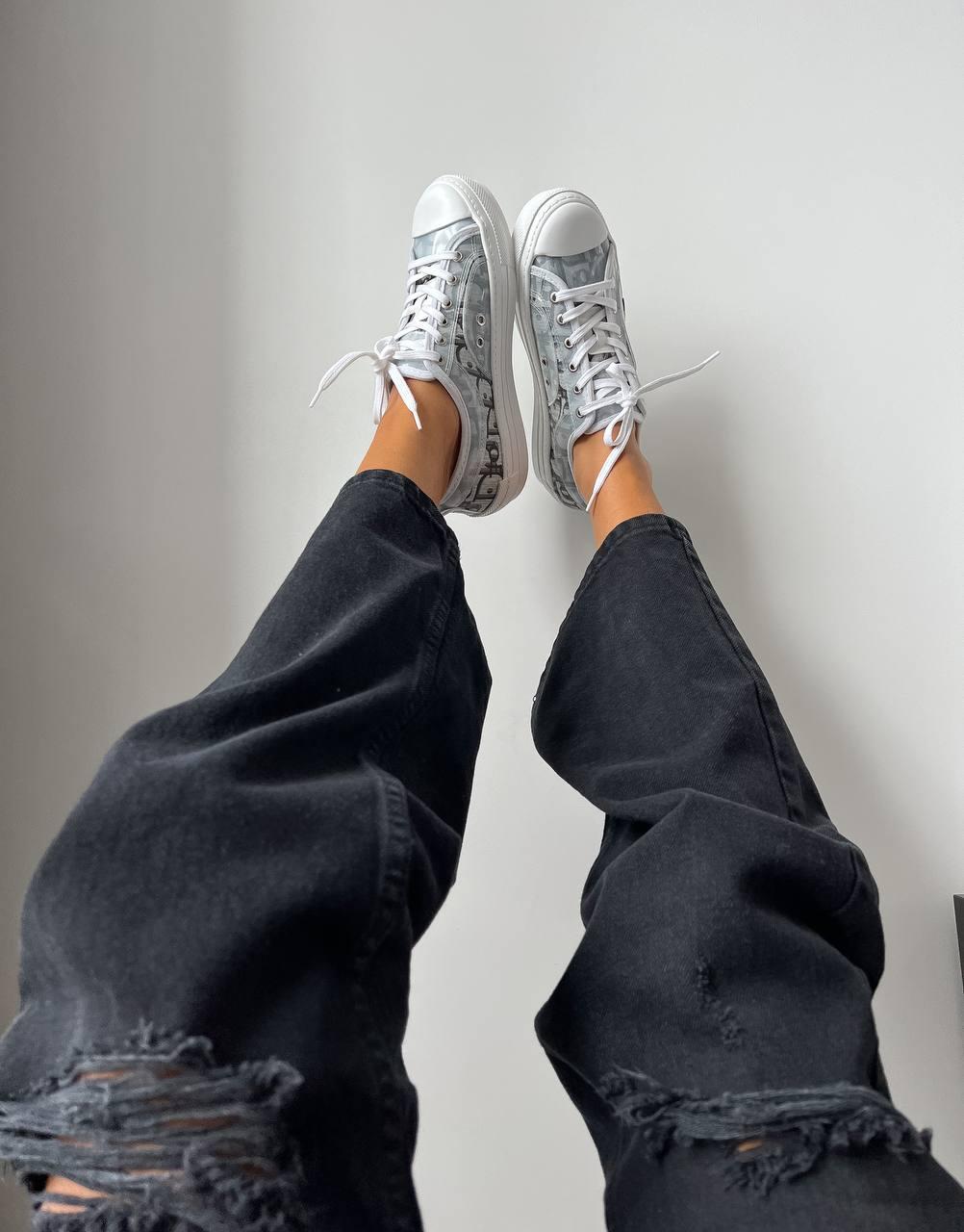 Dior Sneakers Low White Black Beige