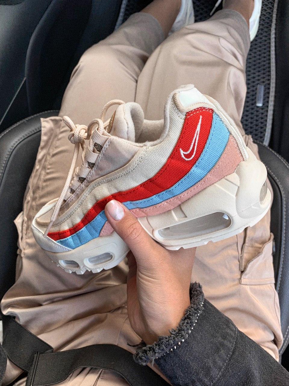 Nike Air Max 95 Beige Red Blue