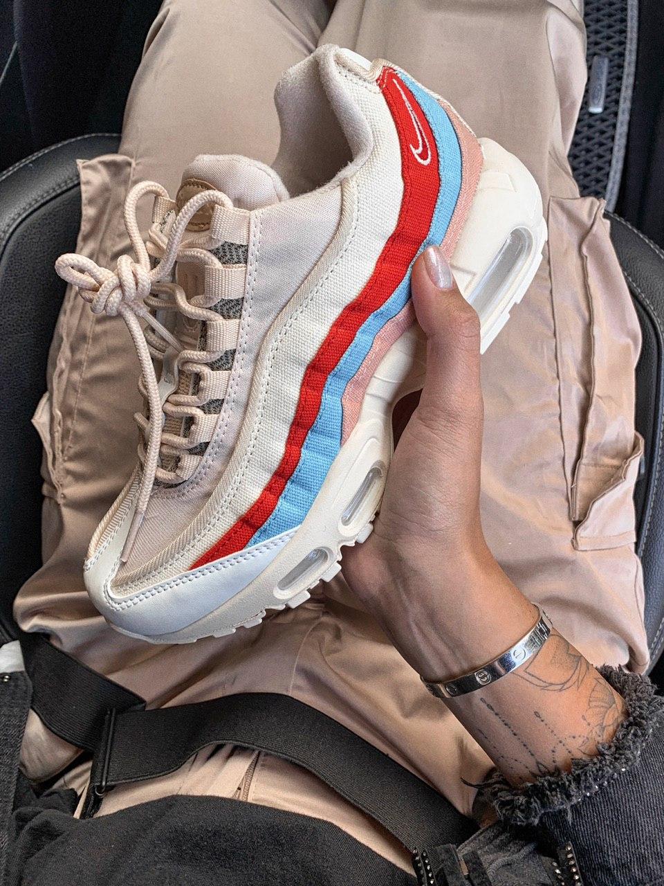 Nike Air Max 95 Beige Red Blue