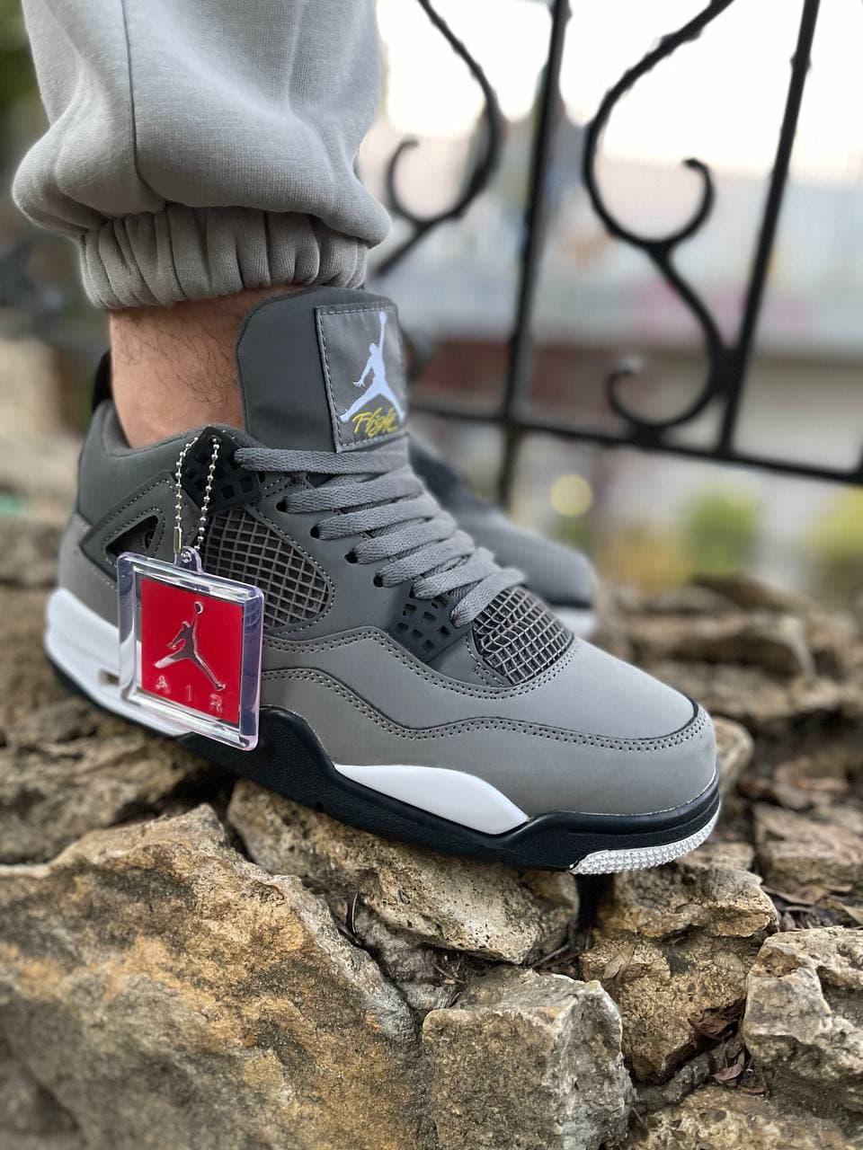 Nike Air Jordan Retro 4 Grey White Black