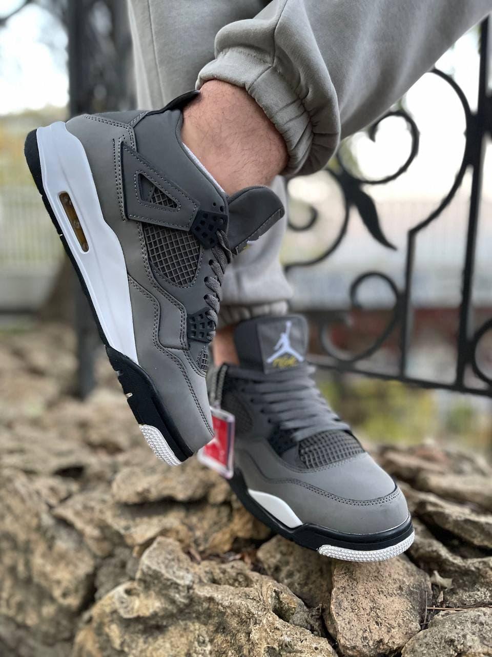 Nike Air Jordan Retro 4 Grey White Black