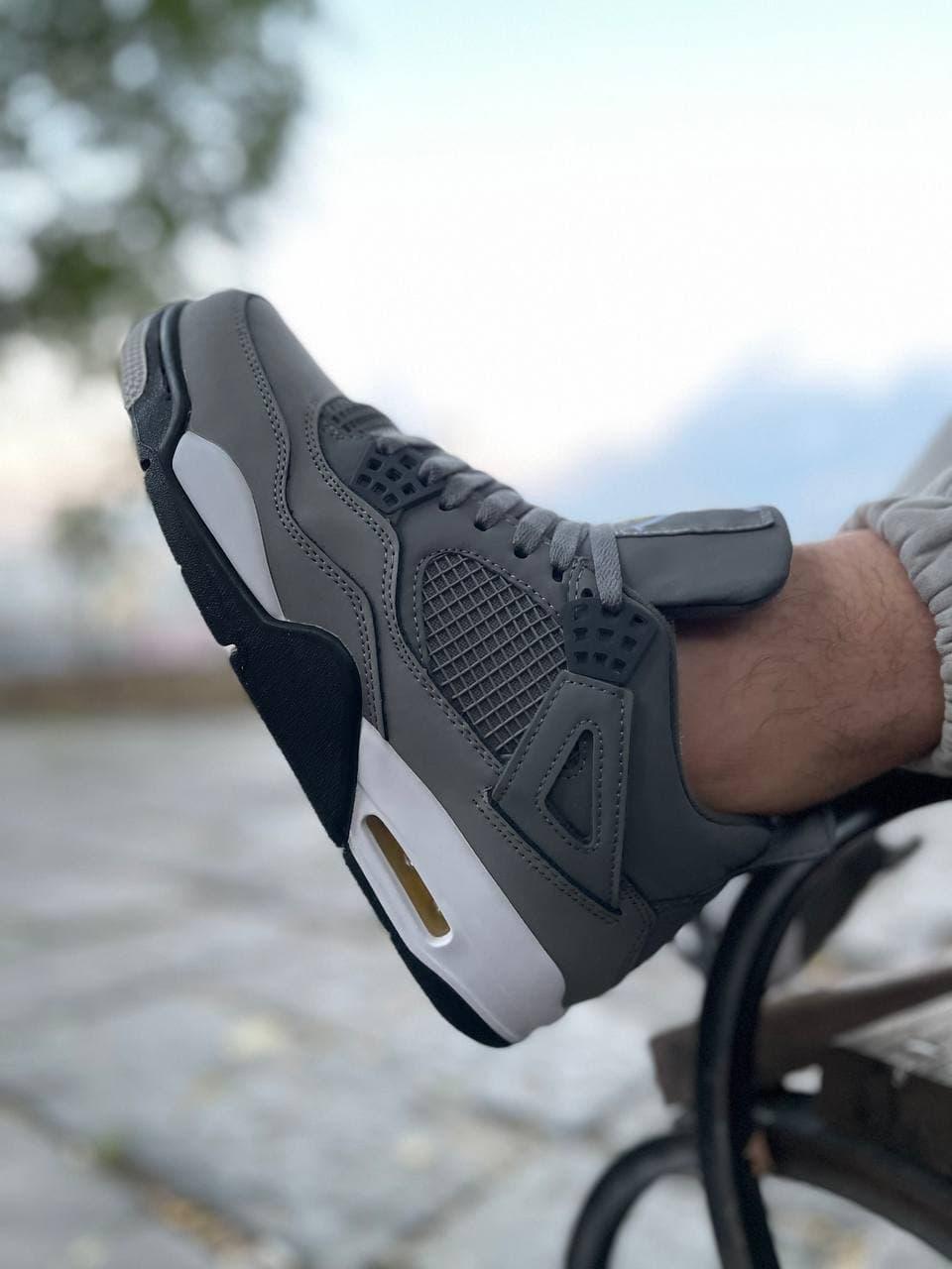 Nike Air Jordan Retro 4 Grey White Black