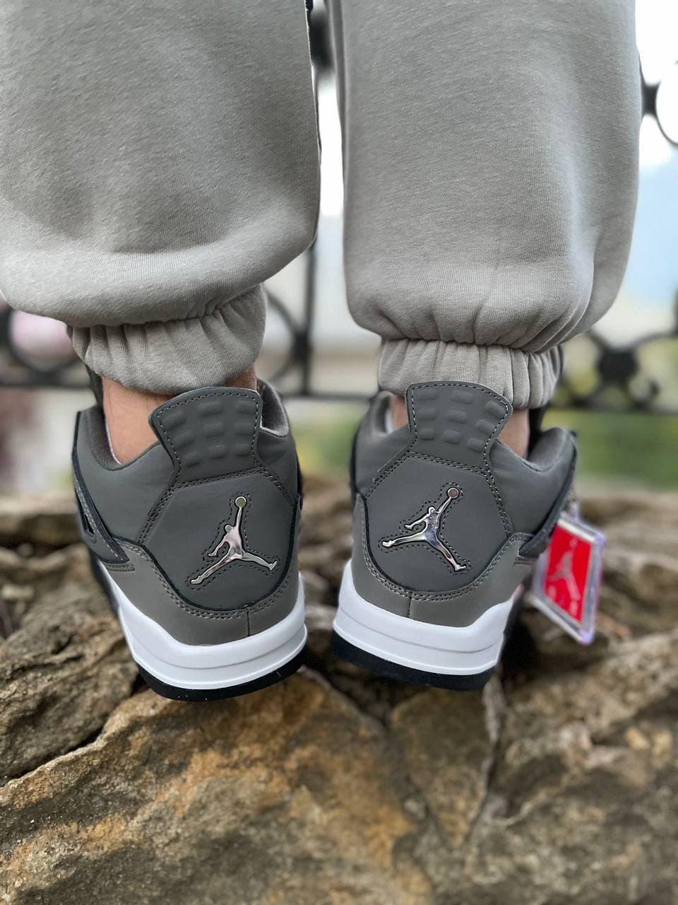 Nike Air Jordan Retro 4 Grey White Black