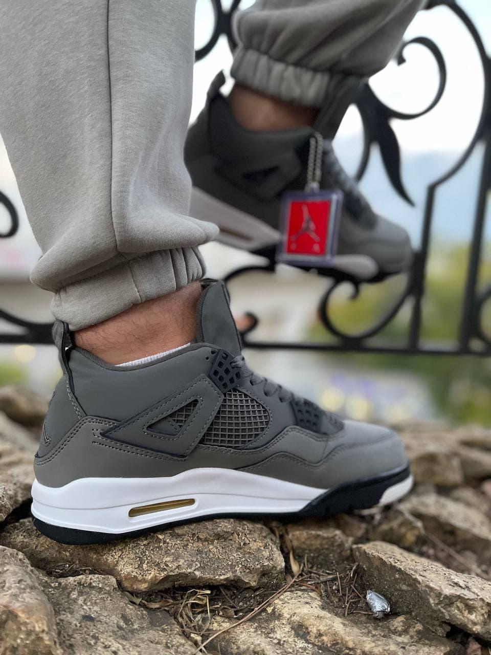 Nike Air Jordan Retro 4 Grey White Black