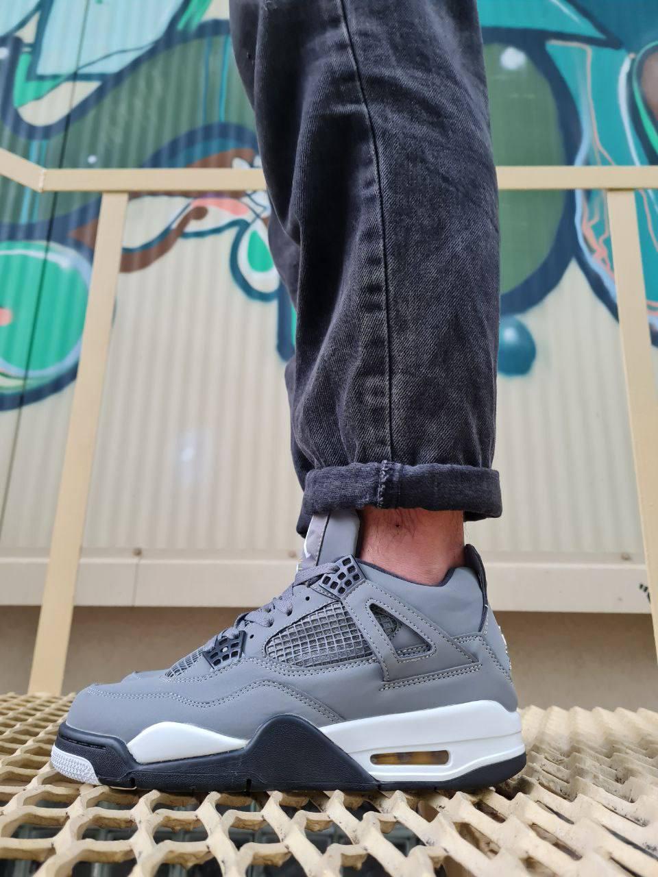 Nike Air Jordan Retro 4 Grey White Black