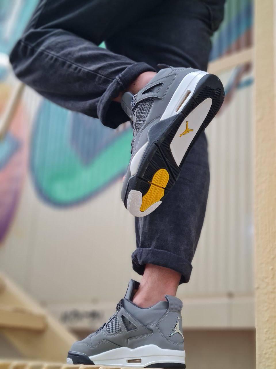 Nike Air Jordan Retro 4 Grey White Black