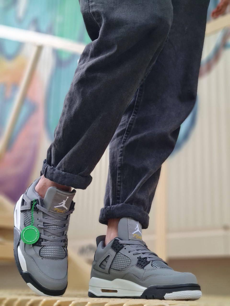 Nike Air Jordan Retro 4 Grey White Black
