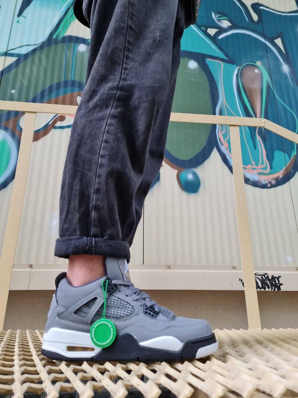 Nike Air Jordan Retro 4 Grey White Black